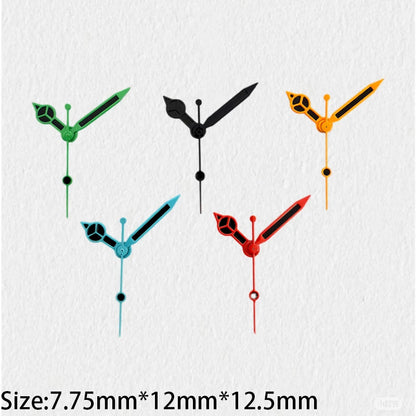 Modified Black Pigment Cusp Watch Hands Pointers for NH35/NH36/4R/7S Movement