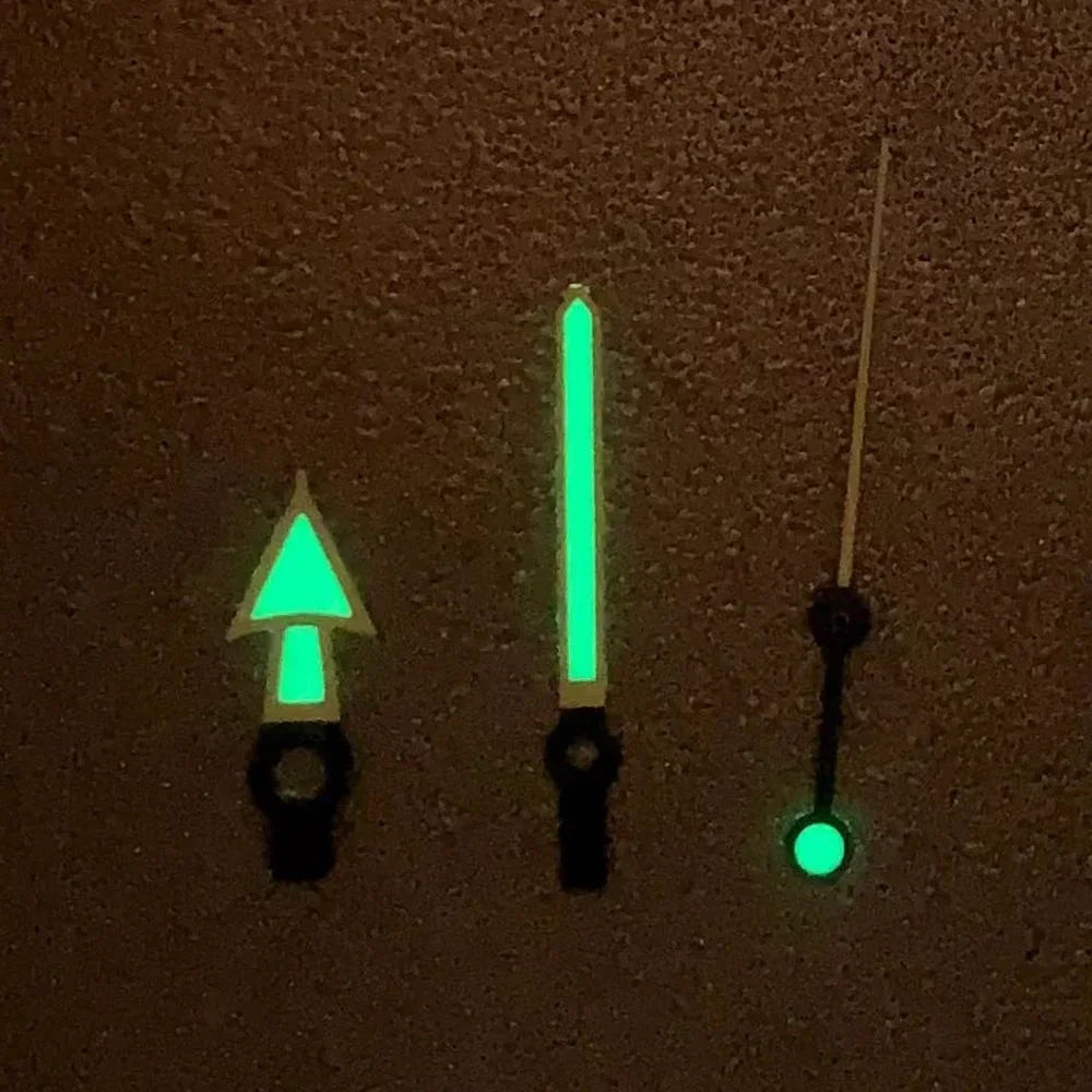 Arrow Hour Hand Black+Yellow C3 Green Luminous Watch Hands for NH35/NH36 SKX007