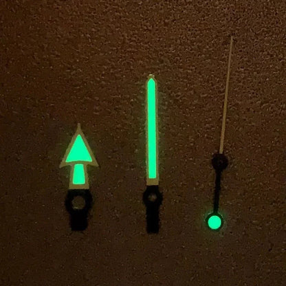 Arrow Hour Hand Black+Yellow C3 Green Luminous Watch Hands for NH35/NH36 SKX007