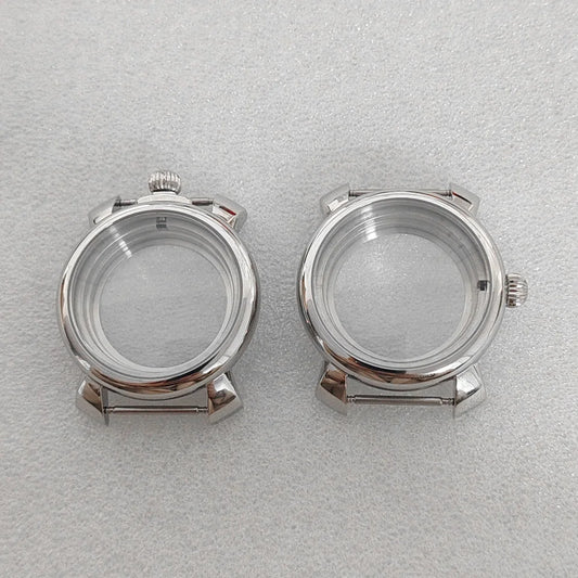 40mm Silver Watch Case Stainless Steel Case fit 33.2mm Dial for NH35 Movement