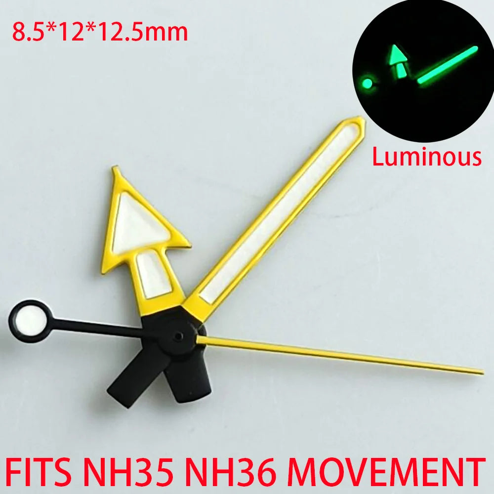 Watch Accessories Pointer NH 35 NH36 Hands Green/Blue Super Luminous Suitable For NH 35 NH36 Movement