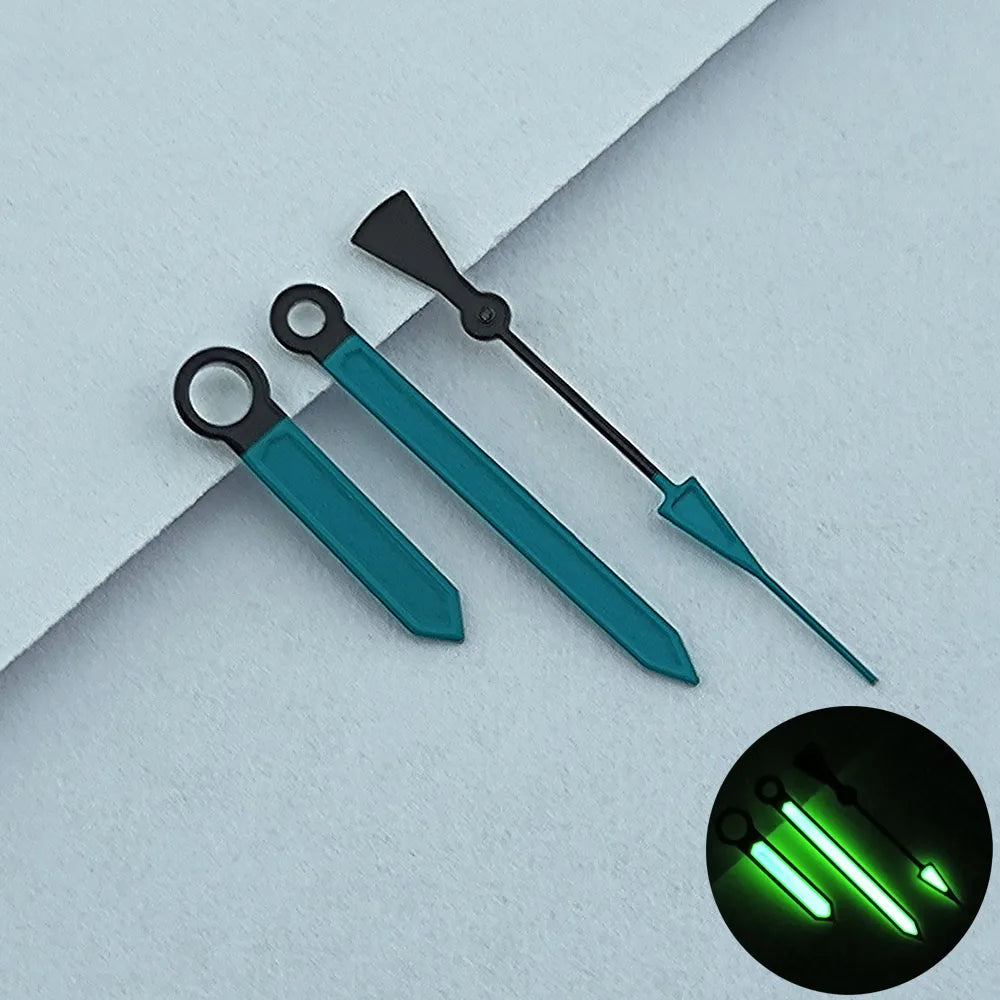 Colour Blue/Orange/Yellow Watch Hands with Green/Yellow Luminous for NH35/NH36