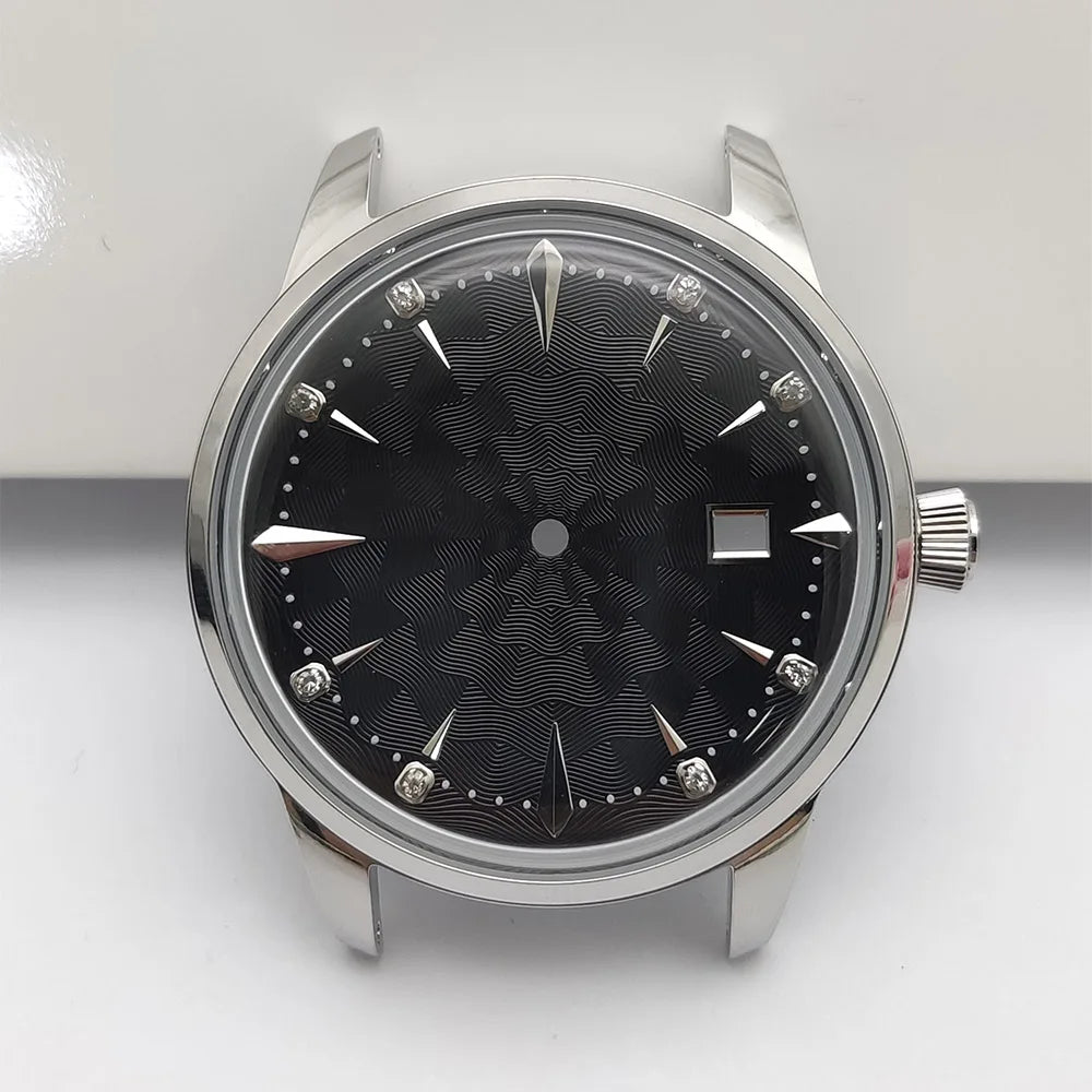 40mm Watch Case 35mm Dial Set Diamond Scale 20mm Strap Cocktail Watch for NH35