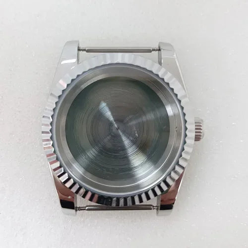 36mm Toothed Ring Stainless Steel Watch Case Sapphire Glass for NH35/NH36/4R