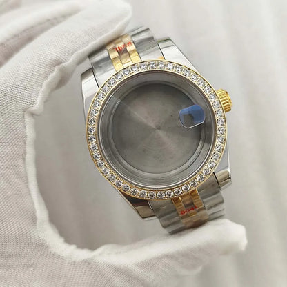 36mm/39mm Watch Case + Strap Sapphire Glass Case for NH35 NH36 4R 7S