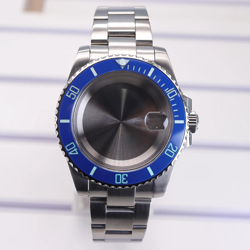 40mm Diver Watch Case Sapphire For NH34/35/36 4R36 8215 Eta 2824 C3 Bezel SUB