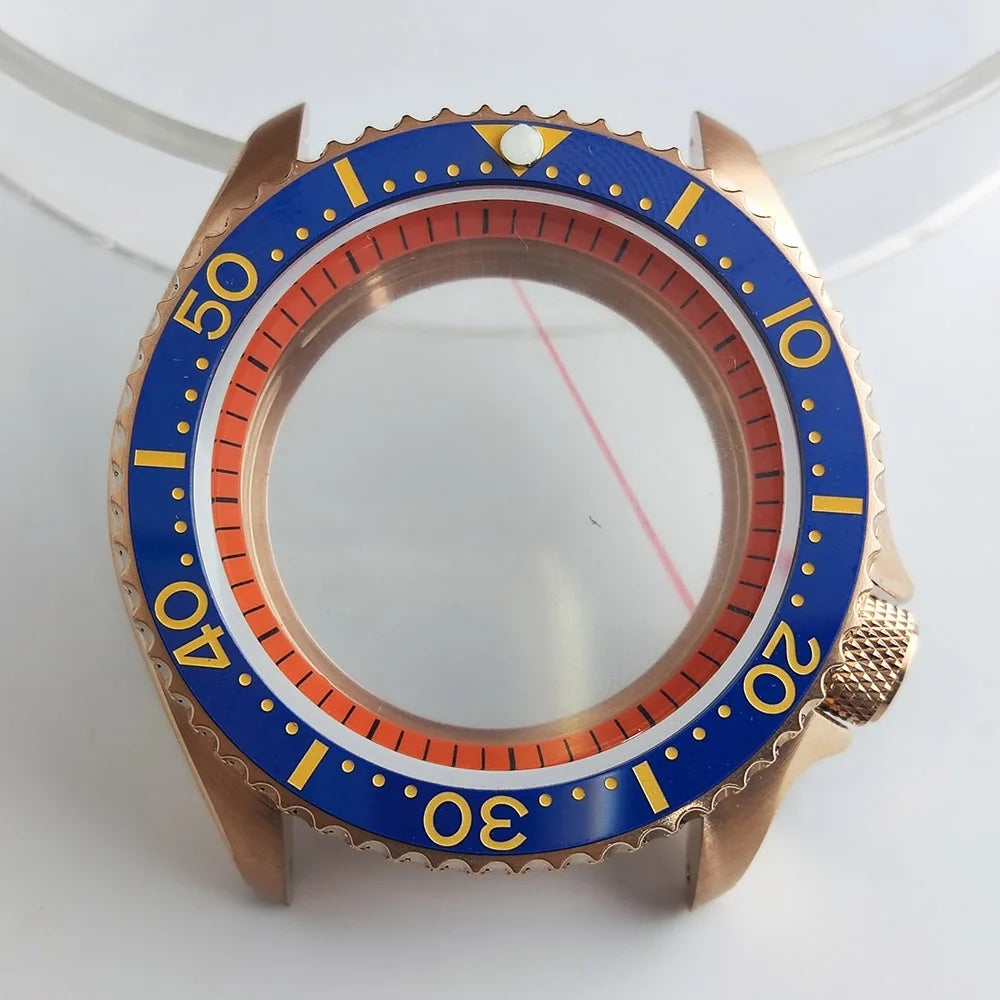 Plane Sapphire Glass Ceramic Bezel Stainless Steel Watch Case Fit NH 35 NH36 Movement High End Waterproof Watch Case