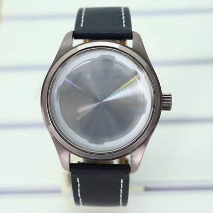 40mm Watch Case Leather Strap For Mod pilot NH34/35/36/38 Eta2824 Solid Cover