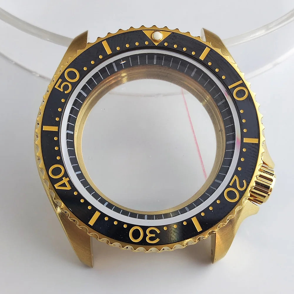 Plane Sapphire Glass Ceramic Bezel Stainless Steel Watch Case Fit NH 35 NH36 Movement High End Waterproof Watch Case
