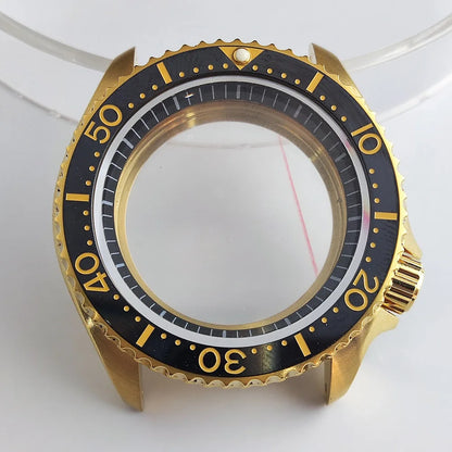 Plane Sapphire Glass Ceramic Bezel Stainless Steel Watch Case Fit NH 35 NH36 Movement High End Waterproof Watch Case