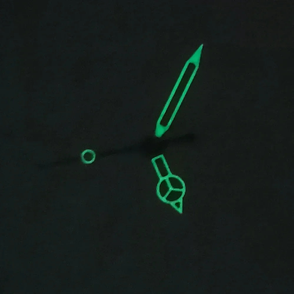 Modified Green Luminous White Edge Hollowed Watch Hands for NH35/ NH36 Movement