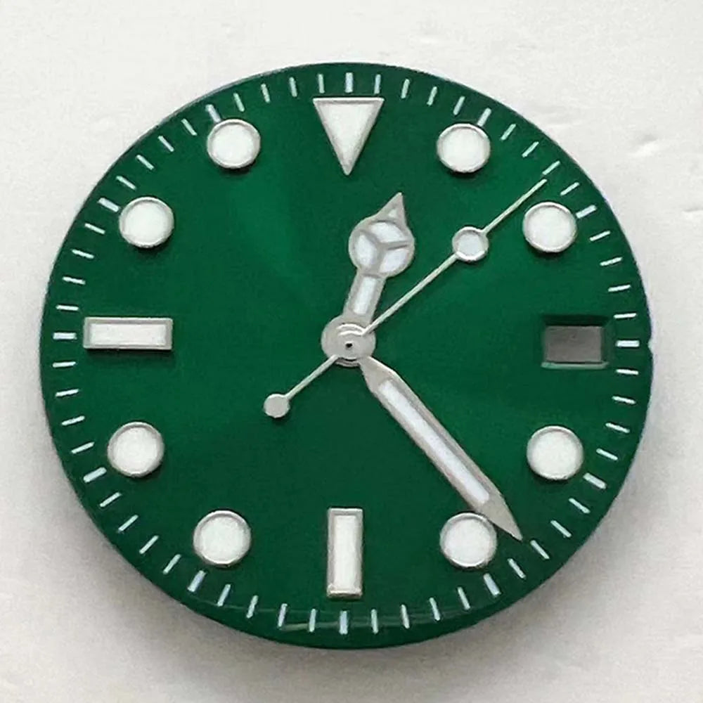 29mm Multicolor Watch Dial + Watch Hands for NH35 Movement Blue/Green Luminous
