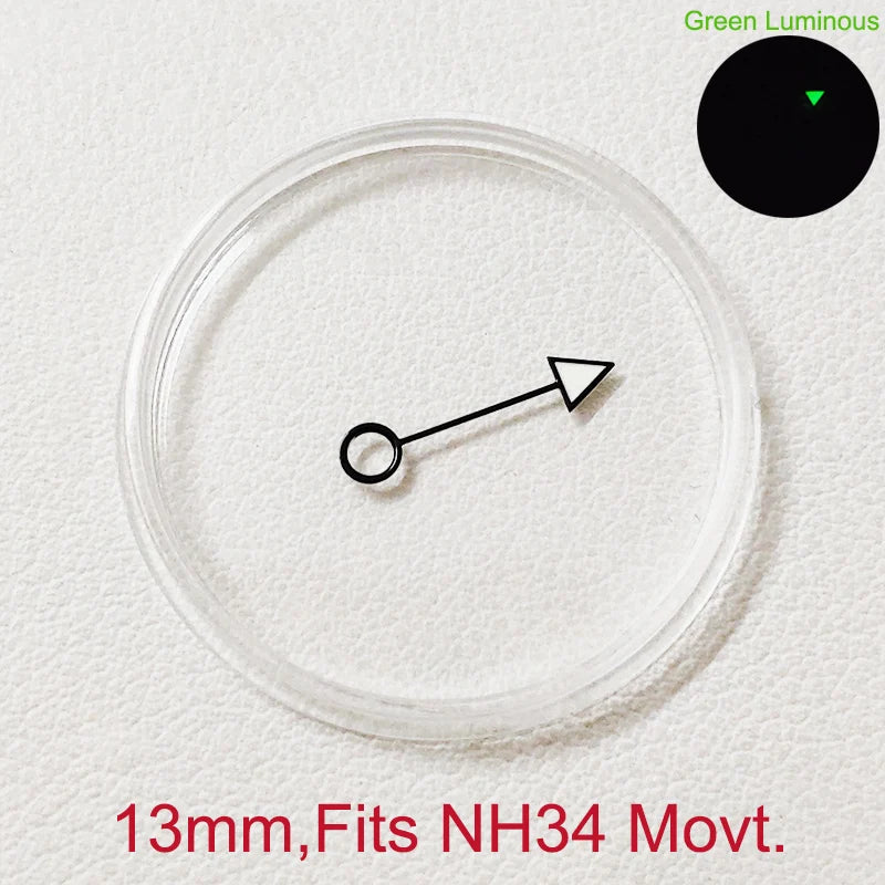 GMT Watch Hands Fit For NH34 NH35 NH36 Movement C3 Green Luminous Watches Parts