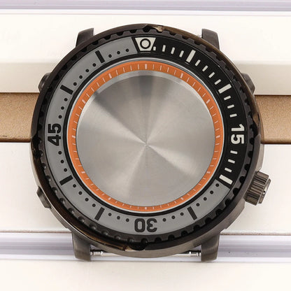43mm Watch Case For NH34 NH35 NH36 NH38 Tuna Sapphire Crystal Luminous Bezel