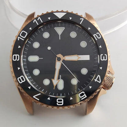 Plane Sapphire Glass Ceramic Bezel Stainless Steel Watch Case Fit NH 35 NH36 Movement High End Waterproof Watch Case