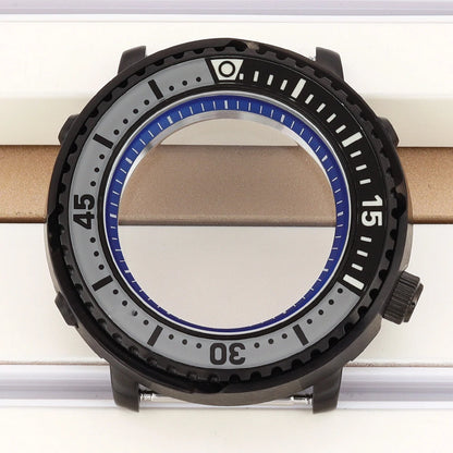 43mm Watch Case For NH34 NH35 NH36 NH38 Tuna Sapphire Crystal Luminous Bezel