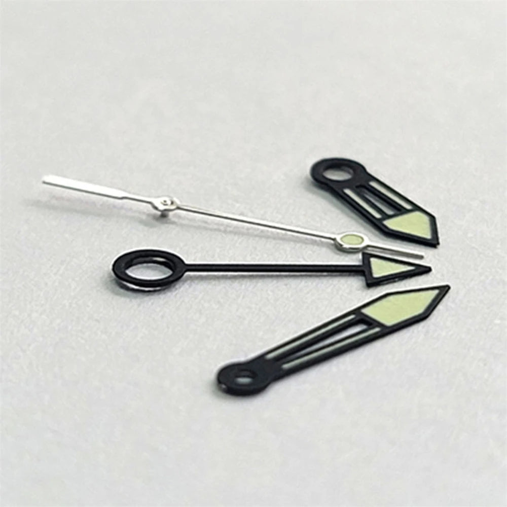 Green Luminous Watch Hands for NH34 NH35 Hour Minute Second Gmt-Hand Set 4 Pins