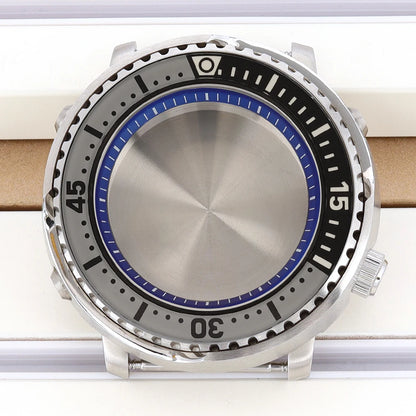 43mm Watch Case For NH34 NH35 NH36 NH38 Tuna Sapphire Crystal Luminous Bezel