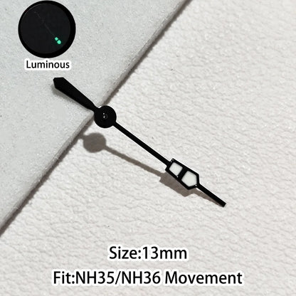 Green/Blue Green Luminous Watch Hands Fit NH35 NH36 Personalized Second Hand