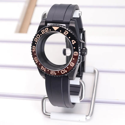 40mm SUB Diving Watch Case Strap For NH35 NH36 NH34 8215 Eta 2824 28.5mm Dial