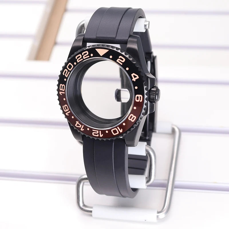 40mm Watch Case Sapphire For SUB NH35 NH36 NH34 GMT NH38 GMT Miyota 8215 Eta2824