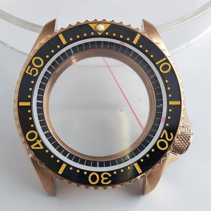 Plane Sapphire Glass Ceramic Bezel Stainless Steel Watch Case Fit NH 35 NH36 Movement High End Waterproof Watch Case