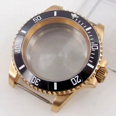 40mm CUSN8 solid Bronze sapphire glass Watch Case fit Japan NH35 NH36 ETA 2824