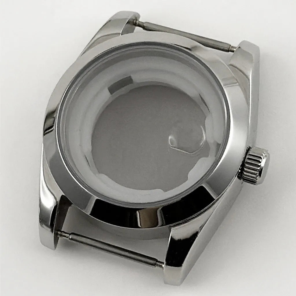 31MM Ladies Round Polished Fluted Bezel Sapphire Crystal Watch Case for NH05/06