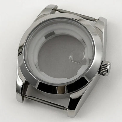 31MM Ladies Round Polished Fluted Bezel Sapphire Crystal Watch Case for NH05/06