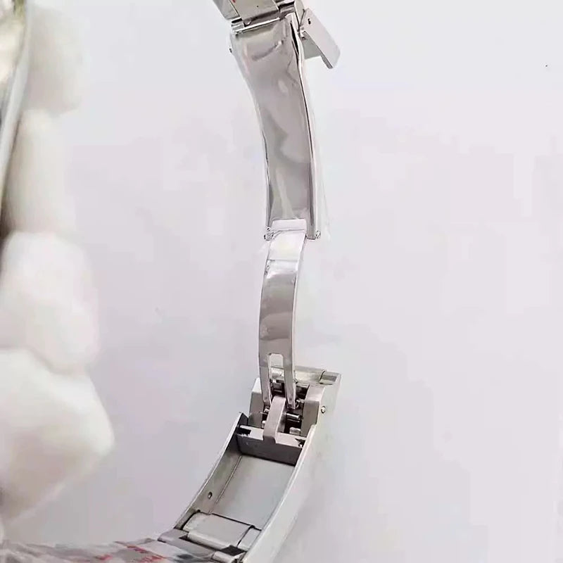 316L Steel 41mm Silver Classic Style Watch Case+Strap 28.5mm Dial Fit 8285