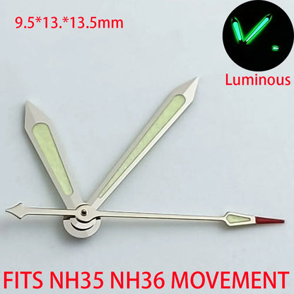 Watch Accessories Pointer NH 35 NH36 Hands Green/Blue Super Luminous Suitable For NH 35 NH36 Movement