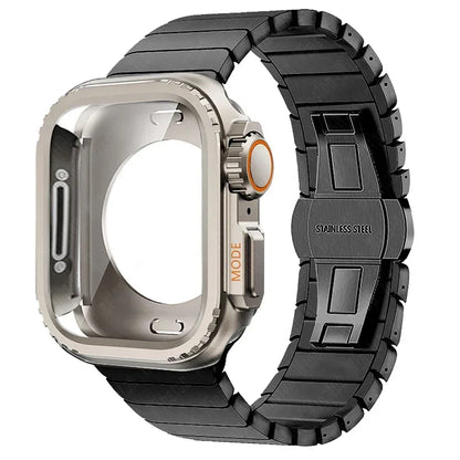 Steel Case+Strap for Apple Watch Metal Band Protective Shell  Series 10 9 8