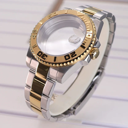 40mm Steel Watch Case 20mm Strap For NH35 NH34/36 4R36 Eta2824 Miyota 8215 YACHT