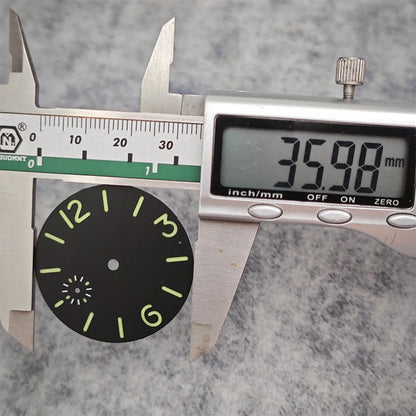 Personalized 36mm Watch Dial Green Luminous for ETA6497/ Seagull ST36 Movement
