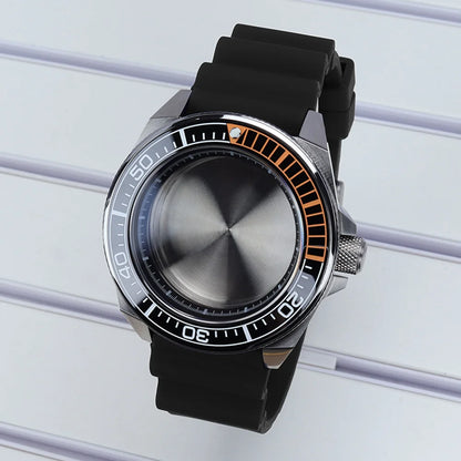Diving Case 43mm Watch Case Sapphire Glass For Mod Samurai NH35 NH36 NH38 NH34