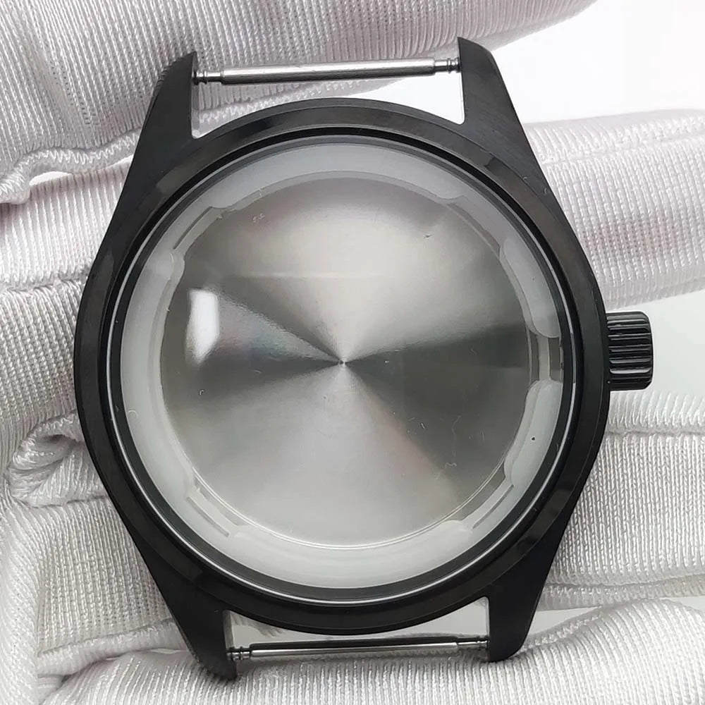 40mm Silver Rose Gold Black Color Watch Case for NH35 NH36 4R fit 33.5mm Dial