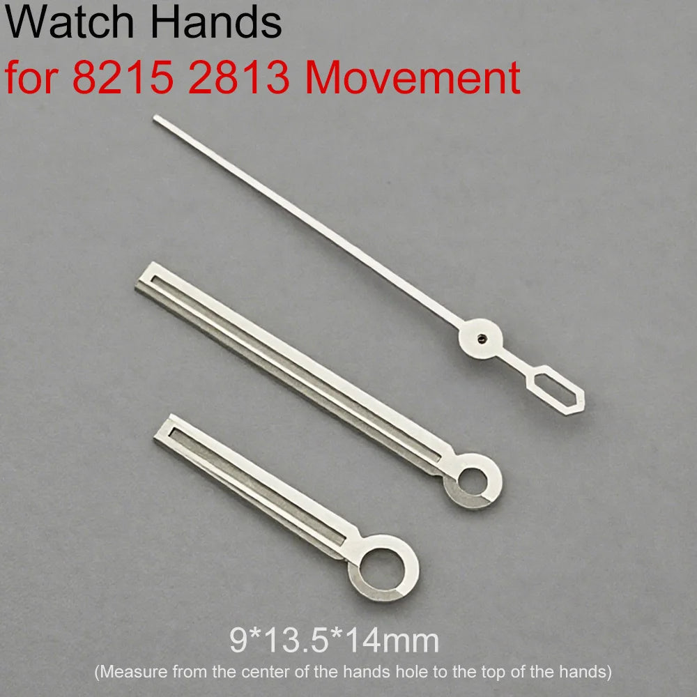 Silver/Rose/Gold Watch Hands Fit for 8215 2813 Green Luminous Watch Pointers