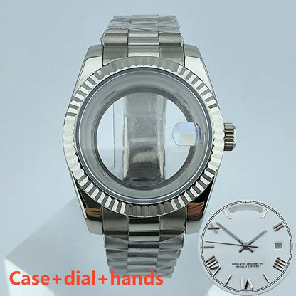 39mm Stainless Steel Watch Case Sapphire Glass suitable for Miyota 8285 Movement