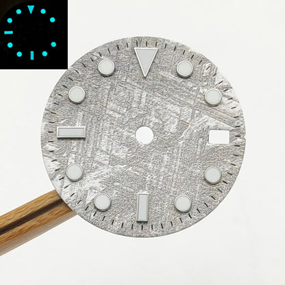 28.5mm Meteorite with Blue Luminous Compatible with NH35 4R35 NH36 Movement