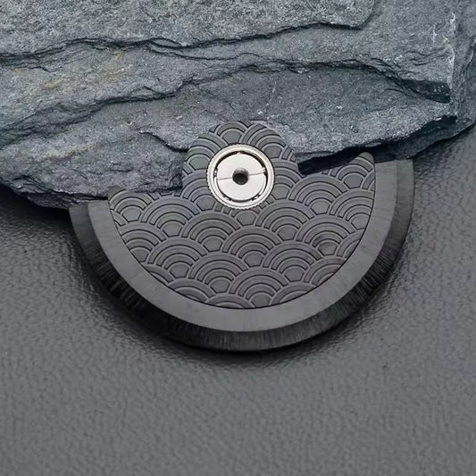 Black Metal Waved Carved Oscillating Weight Rotor Fit for NH34 NH35 NH36 NH38 NH72 Movement