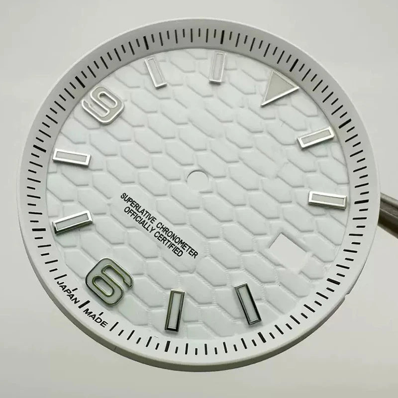 39.5mm Land-Dwellwe Steel Watch Case+Strap Sapphire Glass 33.8mm Dial Fit NH35
