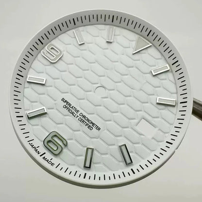 39.5mm Land-Dwellwe Watch Case+Strap Sapphire Glass Luminou 33.8mm Dial Fit NH35