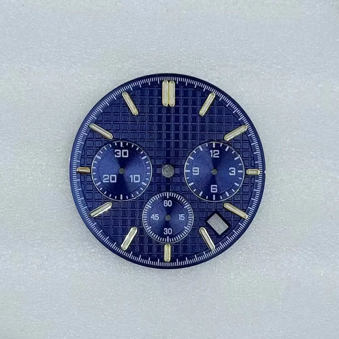 31.8mm Mechanical Timer Watch Dial And Hands Suitable For VK63 Quartz Movement
