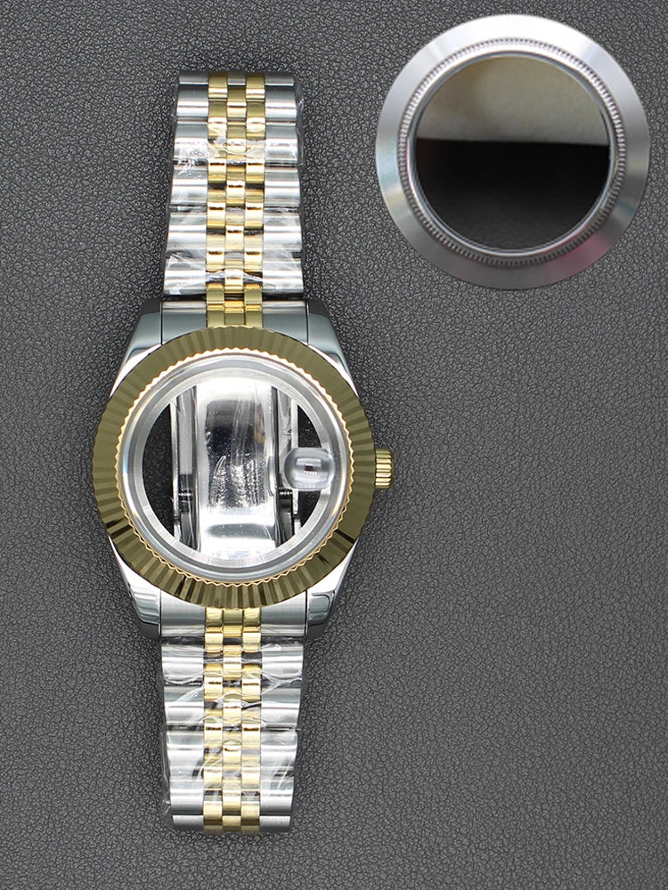 36/40mm Watch Case Sapphire Glass For nh35 nh36 Miyota 8215 28.5mm Dial Datejust
