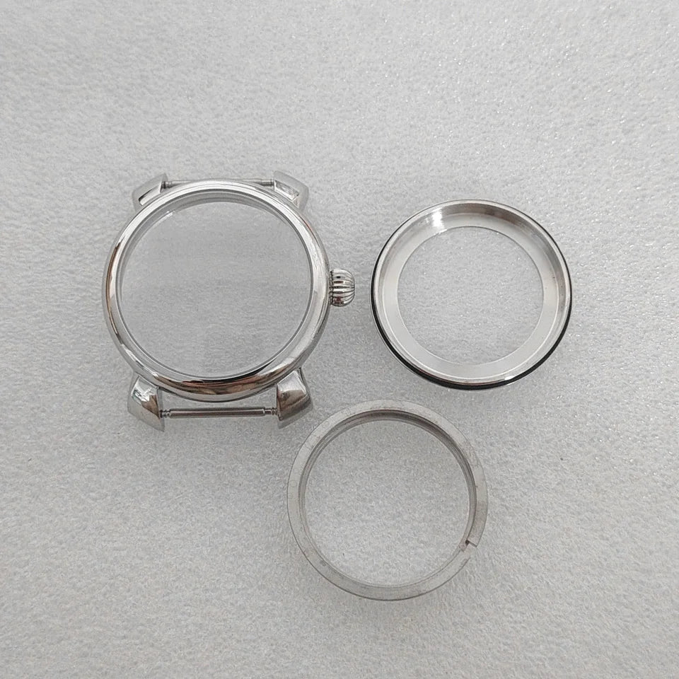 40mm Silver Watch Case Stainless Steel Case fit 33.2mm Dial for NH35 Movement