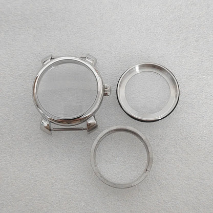 40mm Silver Watch Case Stainless Steel Case fit 33.2mm Dial for NH35 Movement