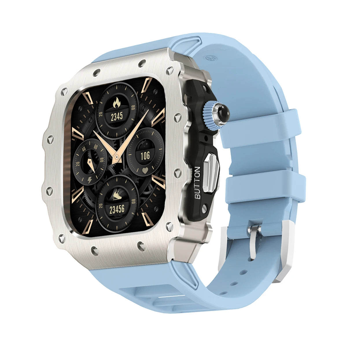 Luxury Kit for Apple Watch 10 46MM Stainless Steel Case IWatch Series 9 8 7 6 5