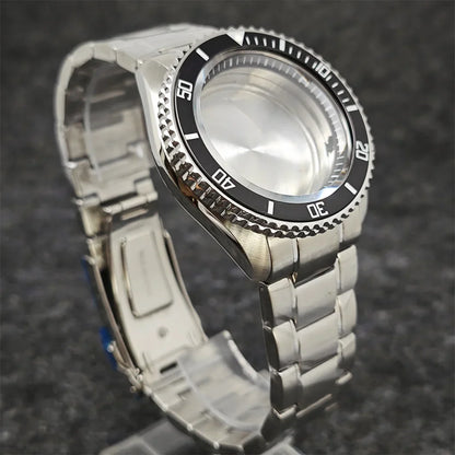 42mm Watch Case+ Strap Set SKX007 Case with Chapter Ring Sapphire for NH35 NH36