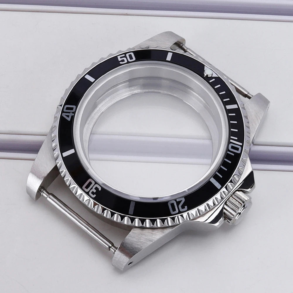 38mm Diving Steel Watch Case Sapphire For NH35 NH36 NH34/38 NH70 For Retro SUB