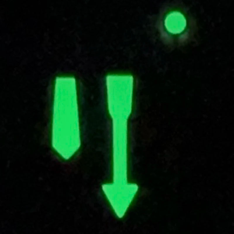 Modified Green Luminous Black Border Watch Hands for NH35/NH36/4R/7S Movement
